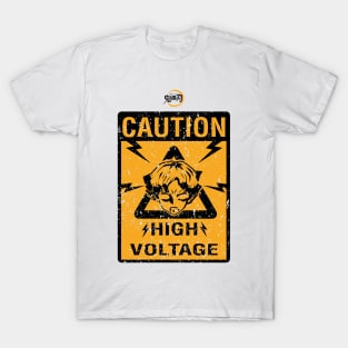 DEMON SLAYER SEASON 2: CAUTION HIGH VOLTAGE (GRUNGE STYLE) T-Shirt